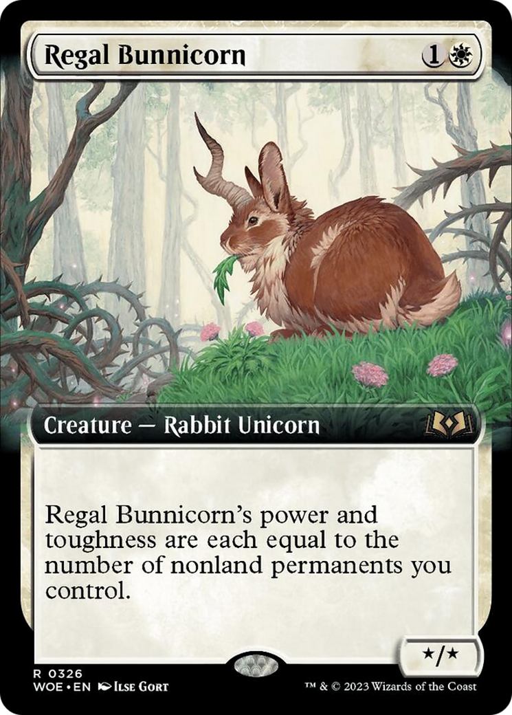 Regal Bunnicorn (Extended Art) [Wilds of Eldraine] | Good Games Morley