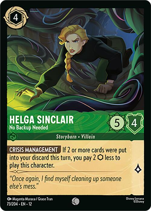 Helga Sinclair - No Backup Needed (73/204) [Wilds Unknown] | Good Games Morley