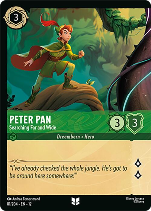 Peter Pan - Searching Far and Wide (Foil) (81/204) [Wilds Unknown] | Good Games Morley