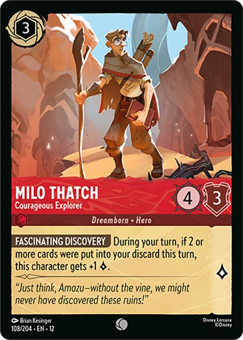Milo Thatch - Courageous Explorer (108/204) [Wilds Unknown] | Good Games Morley