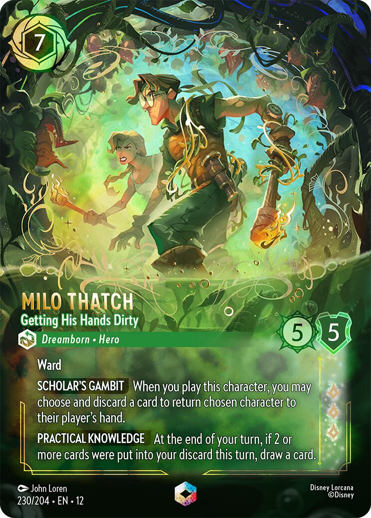 Milo Thatch - Getting His Hands Dirty (Enchanted) (230/204) [Wilds Unknown] | Good Games Morley