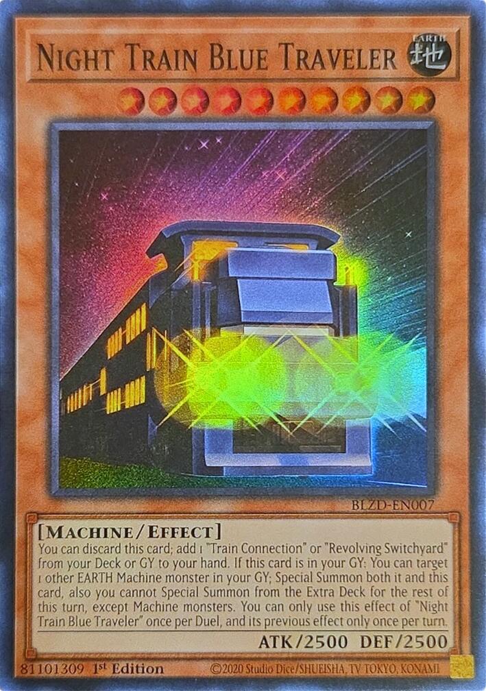Night Train Blue Traveler [BLZD-EN007] Super Rare | Good Games Morley