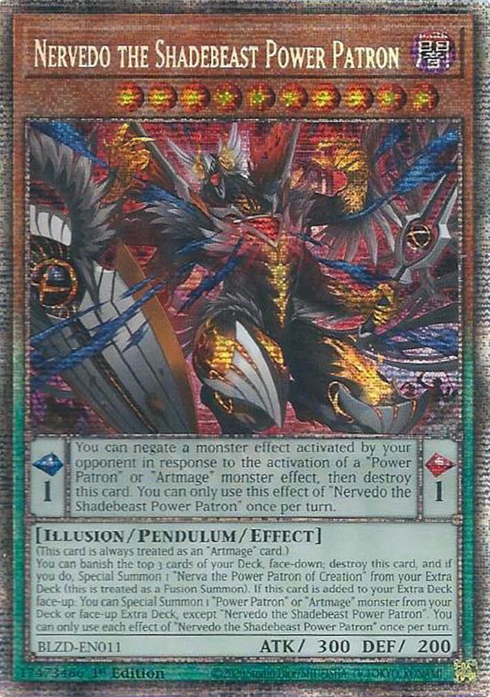 Nervedo the Shadebeast Power Patron (Starlight Rare) [BLZD-EN011] Starlight Rare | Good Games Morley