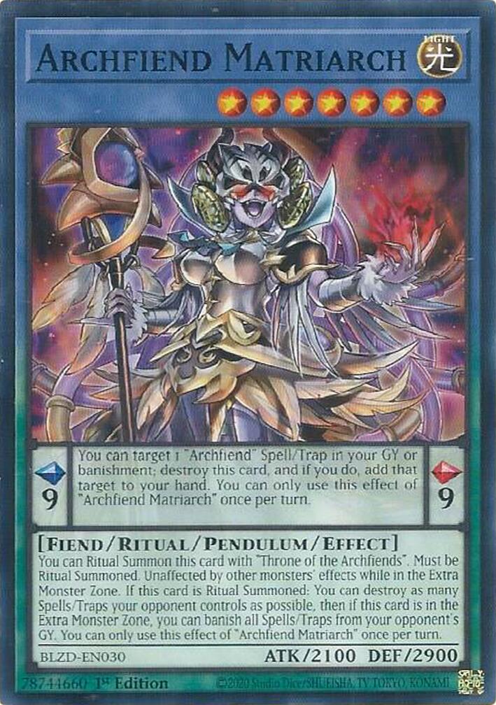 Archfiend Matriarch [BLZD-EN030] Common | Good Games Morley