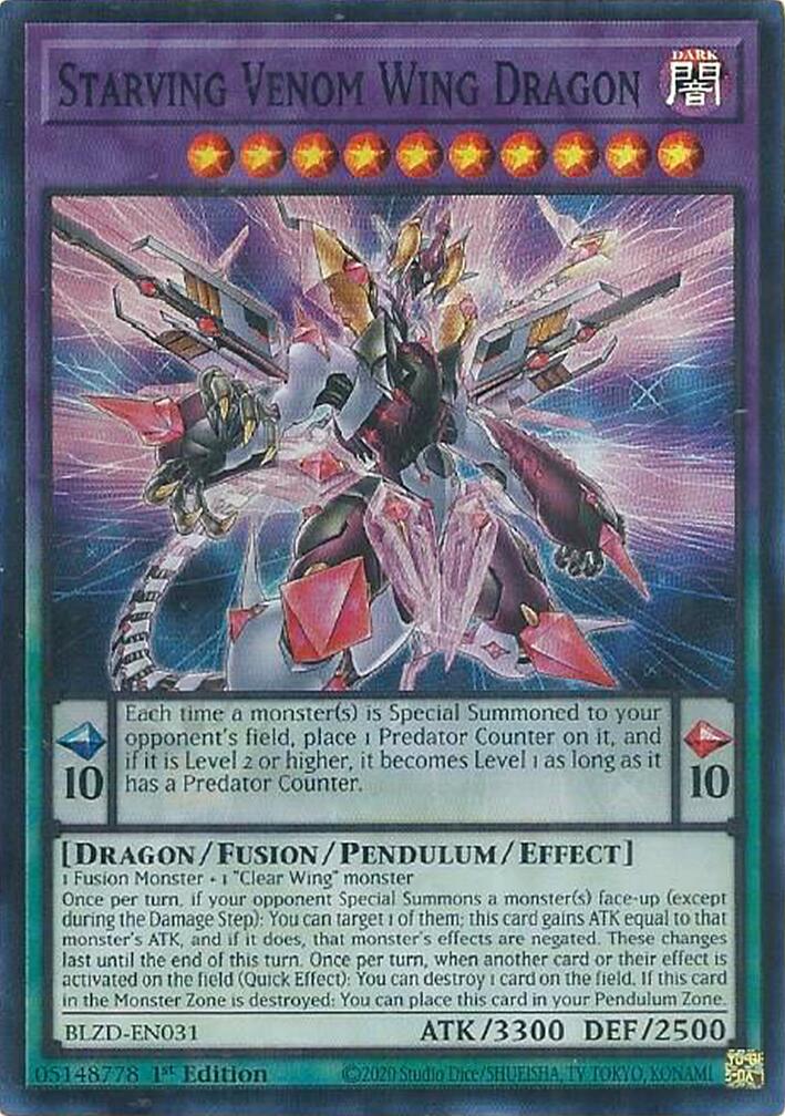 Starving Venom Wing Dragon [BLZD-EN031] Super Rare | Good Games Morley