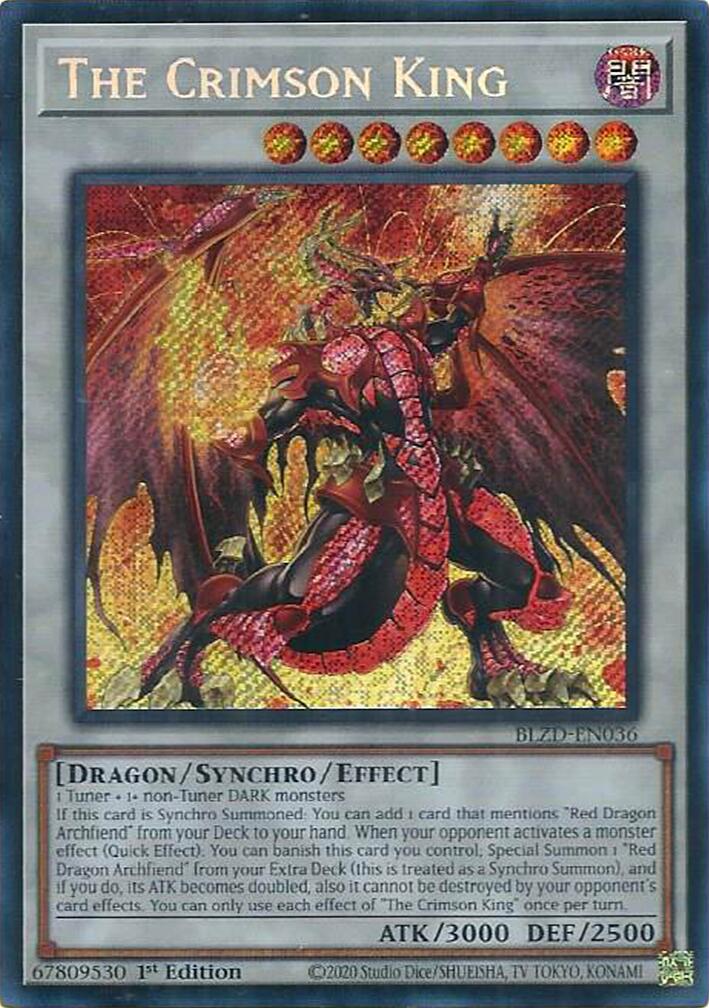 The Crimson King [BLZD-EN036] Secret Rare | Good Games Morley