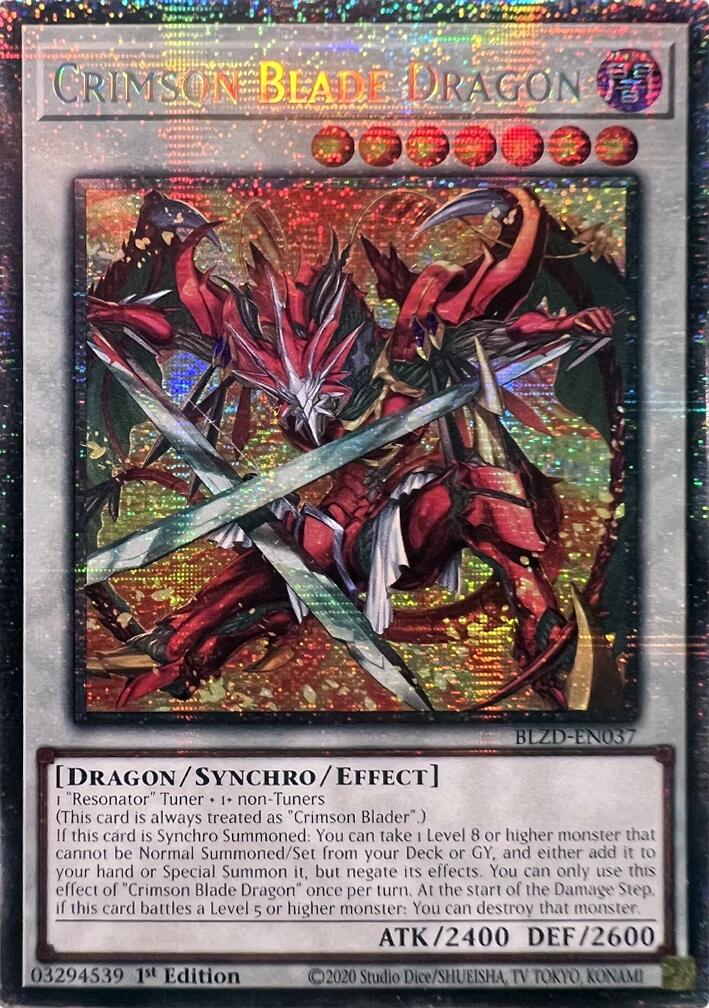 Crimson Blade Dragon (Starlight Rare) [BLZD-EN037] Starlight Rare | Good Games Morley