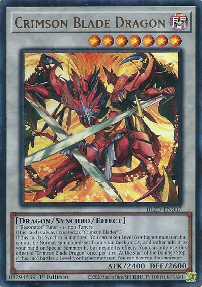 Crimson Blade Dragon [BLZD-EN037] Ultra Rare | Good Games Morley