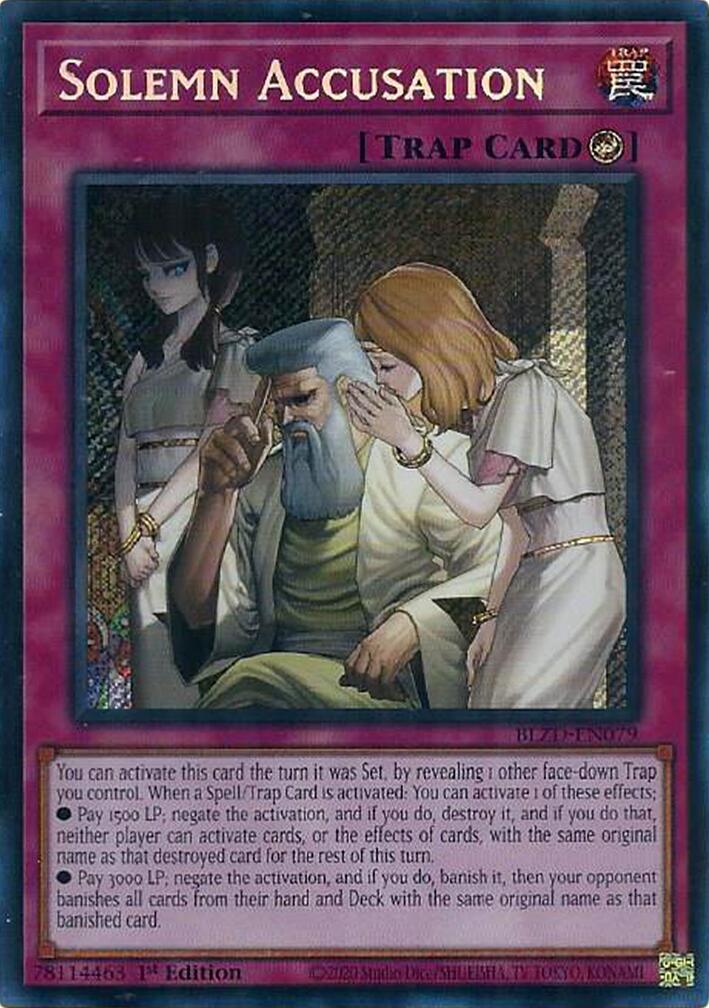Solemn Accusation [BLZD-EN079] Secret Rare | Good Games Morley