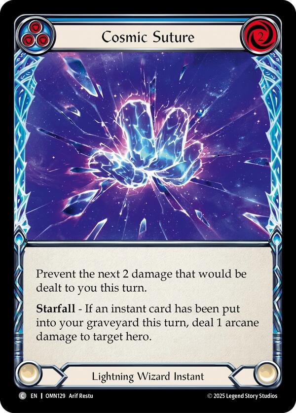 Cosmic Suture (Blue) [OMN129] (Omens of the Third Age)  Rainbow Foil | Good Games Morley