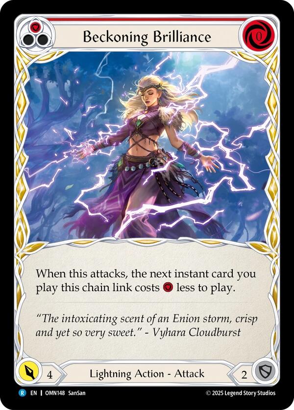 Beckoning Brilliance [OMN148] (Omens of the Third Age)  Rainbow Foil | Good Games Morley