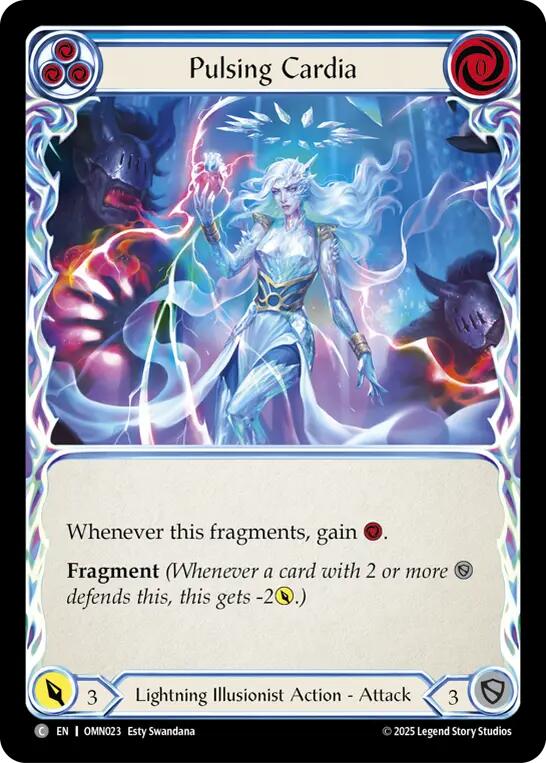 Pulsing Cardia (Blue) [OMN023] (Omens of the Third Age)  Rainbow Foil | Good Games Morley