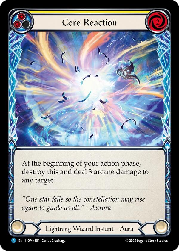 Core Reaction (Yellow) [OMN104] (Omens of the Third Age)  Rainbow Foil | Good Games Morley