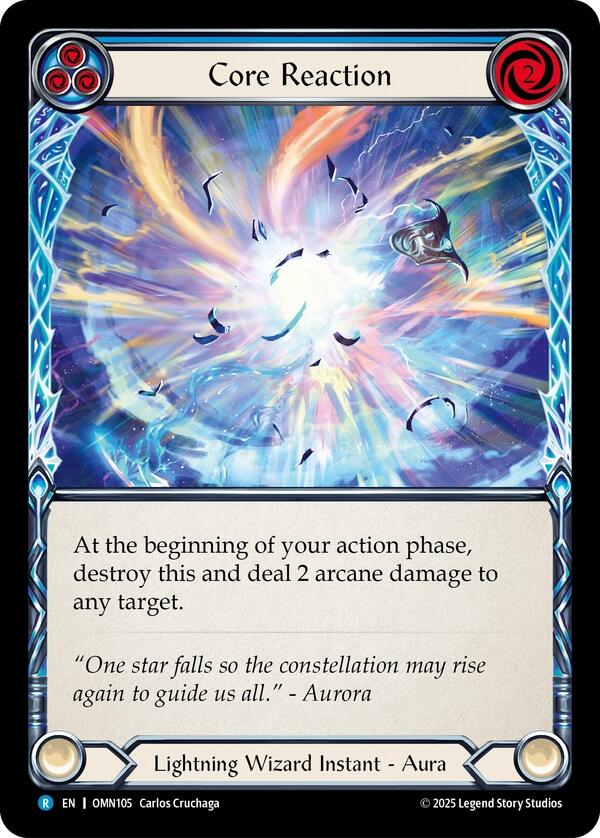 Core Reaction (Blue) [OMN105] (Omens of the Third Age)  Rainbow Foil | Good Games Morley