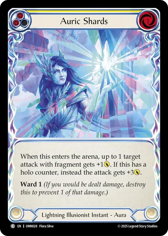 Auric Shards (Yellow) [OMN028] (Omens of the Third Age)  Rainbow Foil | Good Games Morley