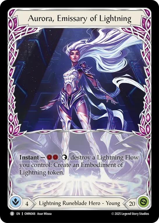 Aurora, Emissary of Lightning [OMN048] (Omens of the Third Age) | Good Games Morley