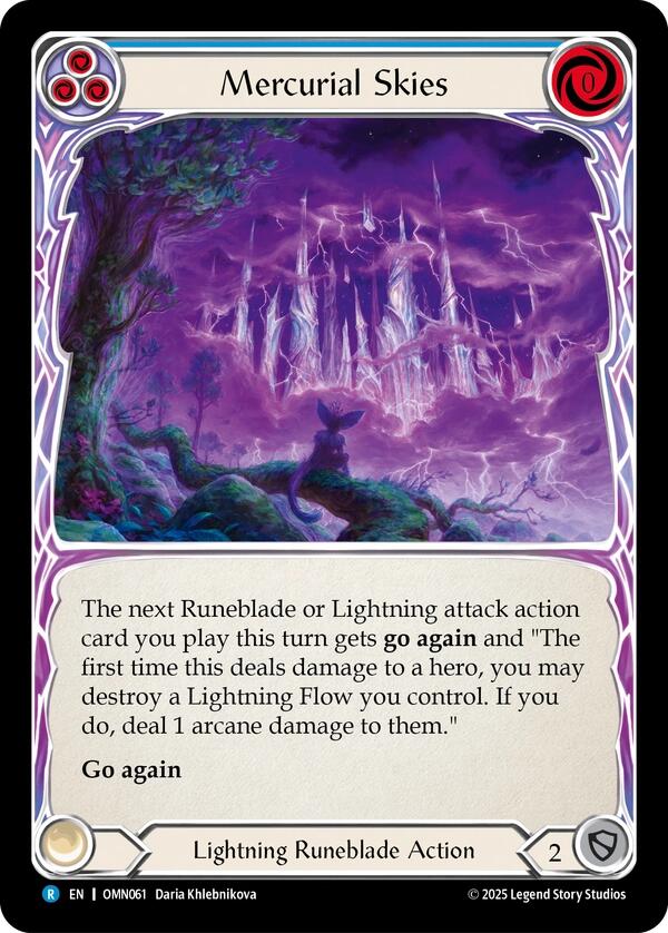 Mercurial Skies (Blue) [OMN061] (Omens of the Third Age)  Rainbow Foil | Good Games Morley