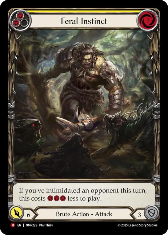 Feral Instinct (Extended Art) [OMN229] (Omens of the Third Age)  Cold Foil | Good Games Morley