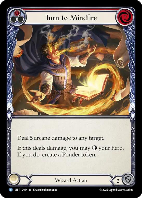 Turn to Mindfire [OMN136] (Omens of the Third Age)  Rainbow Foil | Good Games Morley