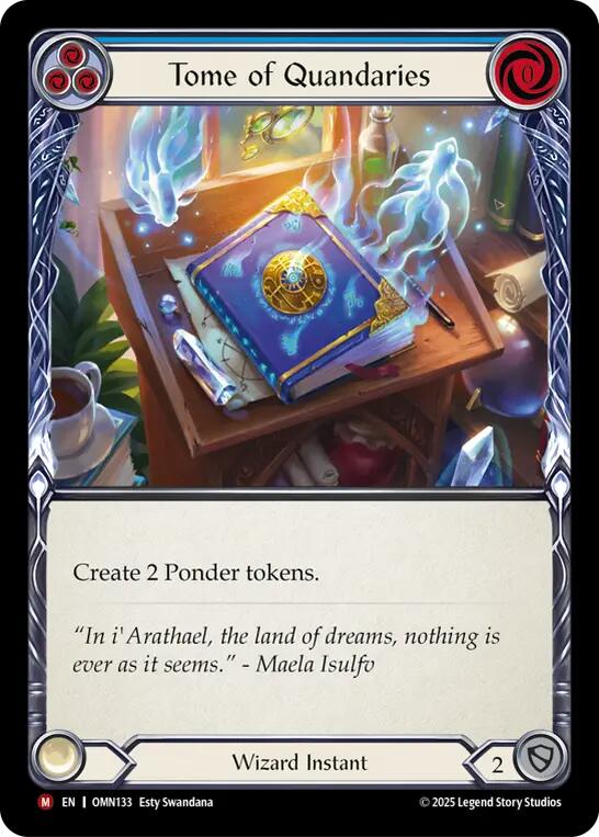 Tome of Quandaries (Blue) [OMN133] (Omens of the Third Age) | Good Games Morley