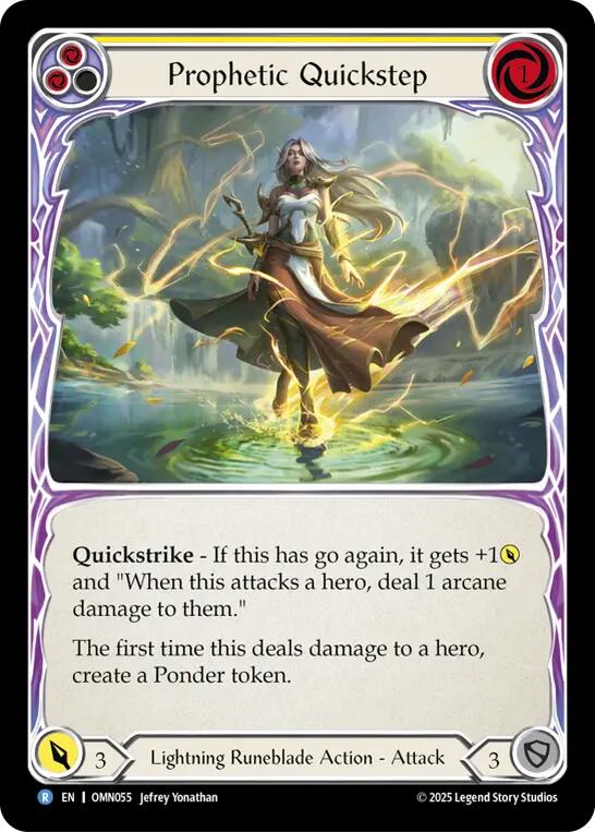 Prophetic Quickstep [OMN055] (Omens of the Third Age)  Rainbow Foil | Good Games Morley