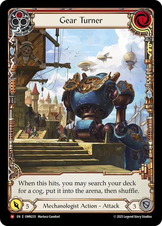 Gear Turner (Extended Art) [OMN235] (Omens of the Third Age)  Cold Foil | Good Games Morley