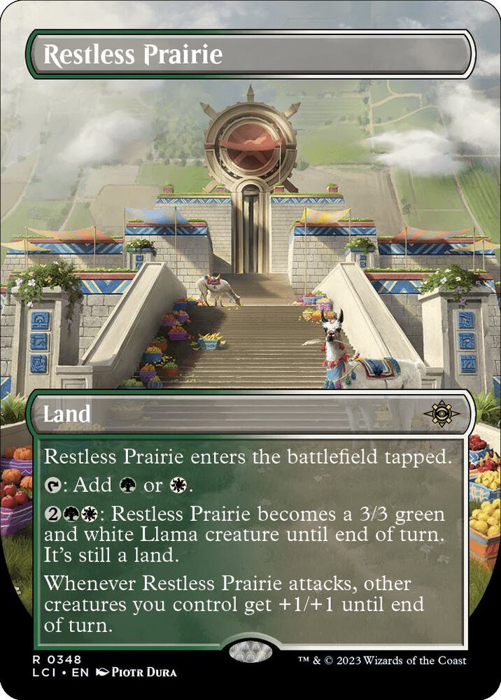 Restless Prairie 348 (The Lost Caverns of Ixalan)  - Borderless Foil | Good Games Morley