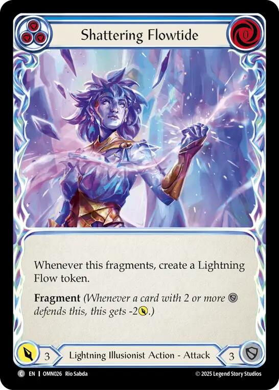 Shattering Flowtide (Blue) [OMN026] (Omens of the Third Age)  Rainbow Foil | Good Games Morley