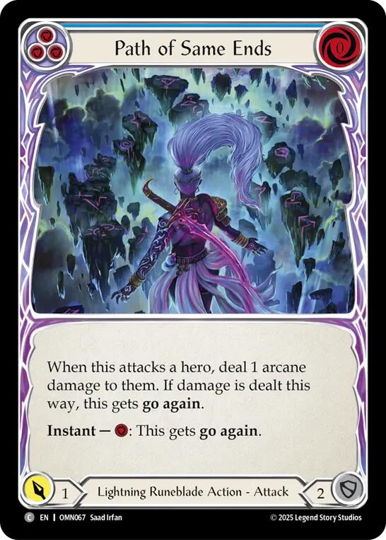 Path of Same Ends (Blue) [OMN067] (Omens of the Third Age)  Rainbow Foil | Good Games Morley