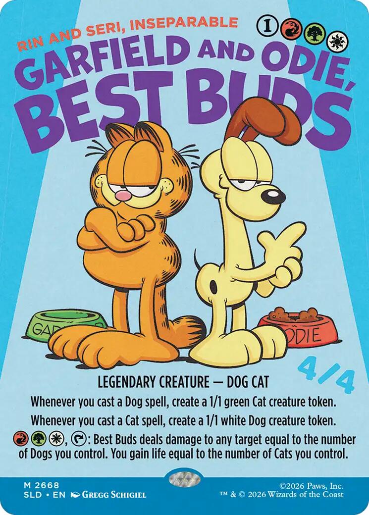 Garfield and Odie, Best Buds - Rin and Seri, Inseparable [Secret Lair Drop Series] | Good Games Morley