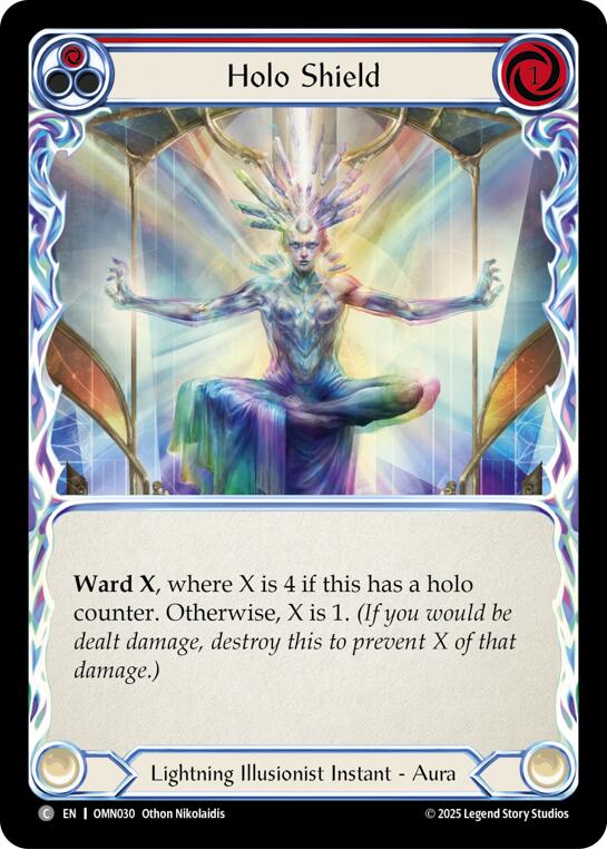Holo Shield (Red) [OMN030] (Omens of the Third Age) | Good Games Morley