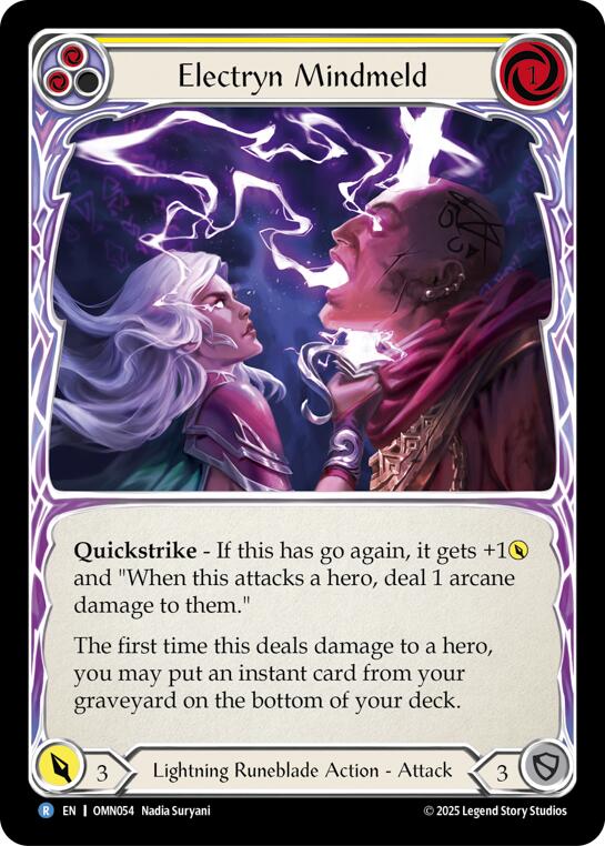 Electryn Mindmeld (Yellow) [OMN054] (Omens of the Third Age)  Rainbow Foil | Good Games Morley