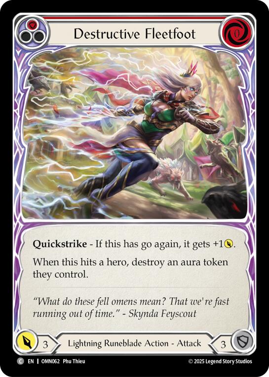 Destructive Fleetfoot (Red) [OMN062] (Omens of the Third Age) | Good Games Morley