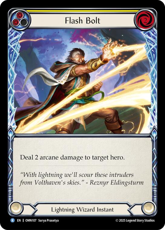 Flash Bolt (Yellow) [OMN107] (Omens of the Third Age)  Rainbow Foil | Good Games Morley