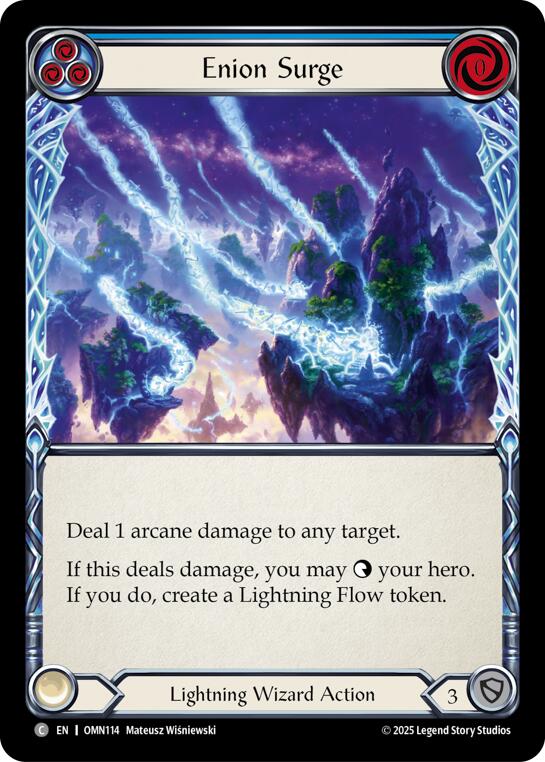 Enion Surge (Blue) [OMN114] (Omens of the Third Age)  Rainbow Foil | Good Games Morley