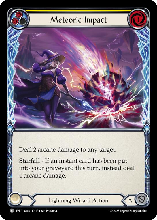 Meteoric Impact (Yellow) [OMN119] (Omens of the Third Age) | Good Games Morley