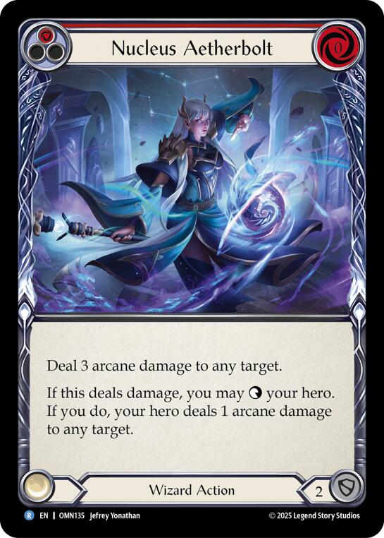 Nucleus Aetherbolt (Red) [OMN135] (Omens of the Third Age)  Rainbow Foil | Good Games Morley