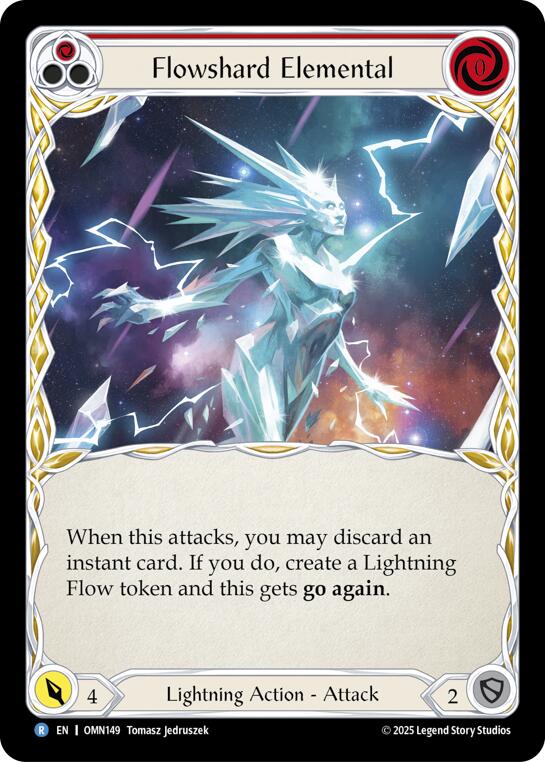 Flowshard Elemental (Red) [OMN149] (Omens of the Third Age)  Rainbow Foil | Good Games Morley