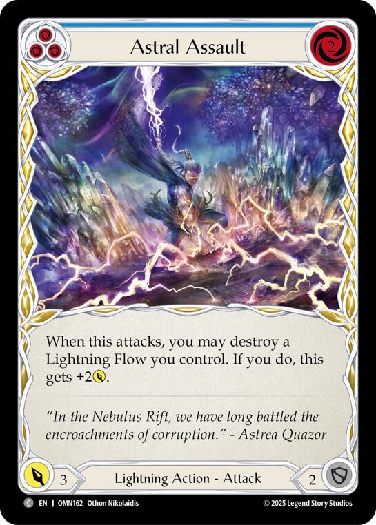 Astral Assault (Blue) [OMN162] (Omens of the Third Age)  Rainbow Foil | Good Games Morley