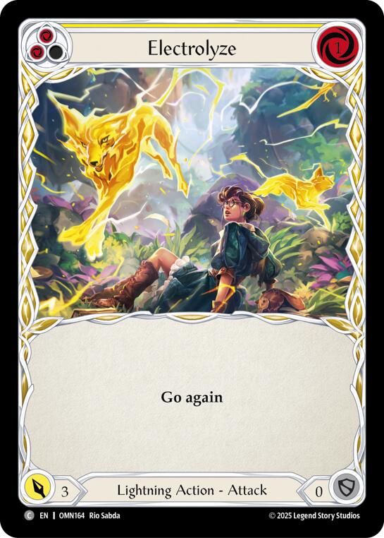 Electrolyze (Yellow) [OMN164] (Omens of the Third Age)  Rainbow Foil | Good Games Morley