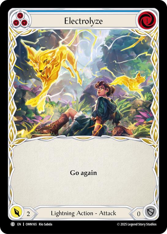 Electrolyze (Blue) [OMN165] (Omens of the Third Age)  Rainbow Foil | Good Games Morley