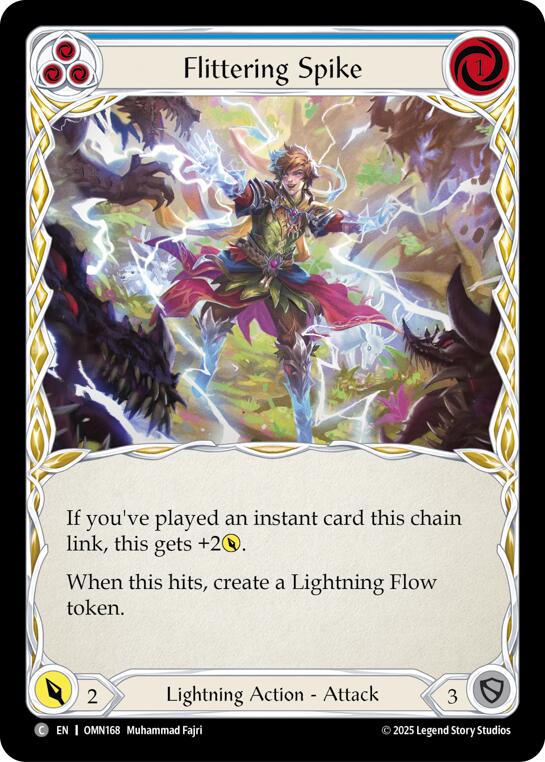 Flittering Spike (Blue) [OMN168] (Omens of the Third Age)  Rainbow Foil | Good Games Morley