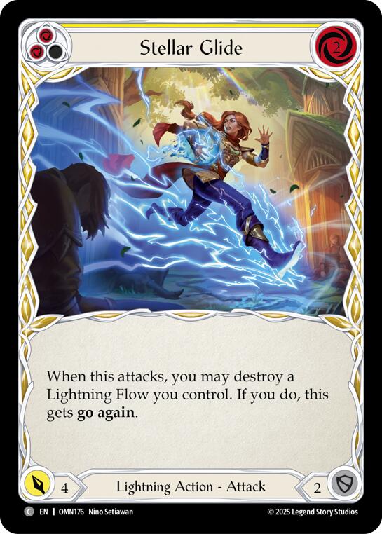 Stellar Glide (Yellow) [OMN176] (Omens of the Third Age)  Rainbow Foil | Good Games Morley