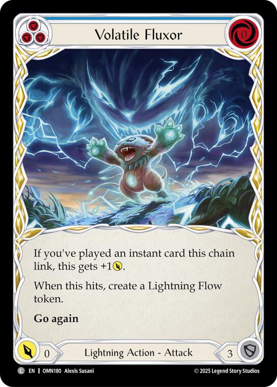 Volatile Fluxor (Blue) [OMN180] (Omens of the Third Age)  Rainbow Foil | Good Games Morley