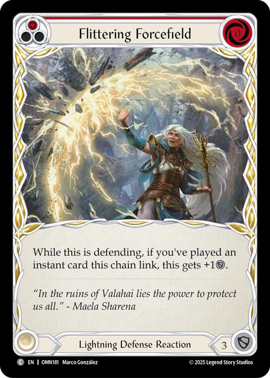 Flittering Forcefield (Red) [OMN181] (Omens of the Third Age) | Good Games Morley