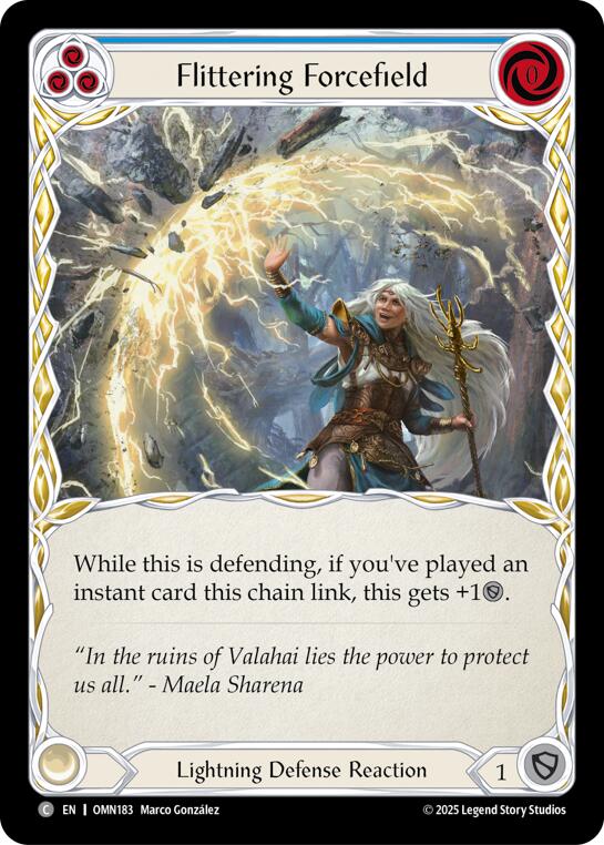 Flittering Forcefield (Blue) [OMN183] (Omens of the Third Age) | Good Games Morley