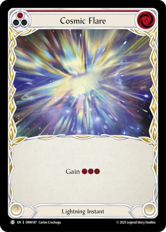 Cosmic Flare (Red) [OMN187] (Omens of the Third Age)  Rainbow Foil | Good Games Morley