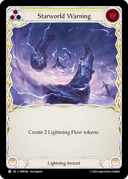 Starworld Warning (Yellow) [OMN188] (Omens of the Third Age)  Rainbow Foil | Good Games Morley