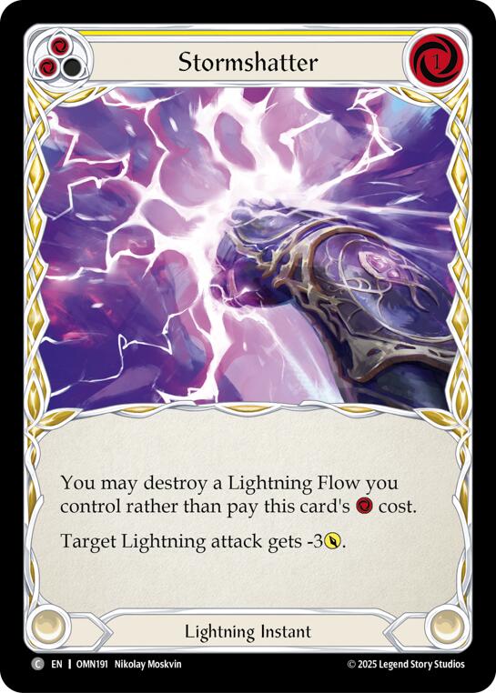 Stormshatter (Yellow) [OMN191] (Omens of the Third Age)  Rainbow Foil | Good Games Morley