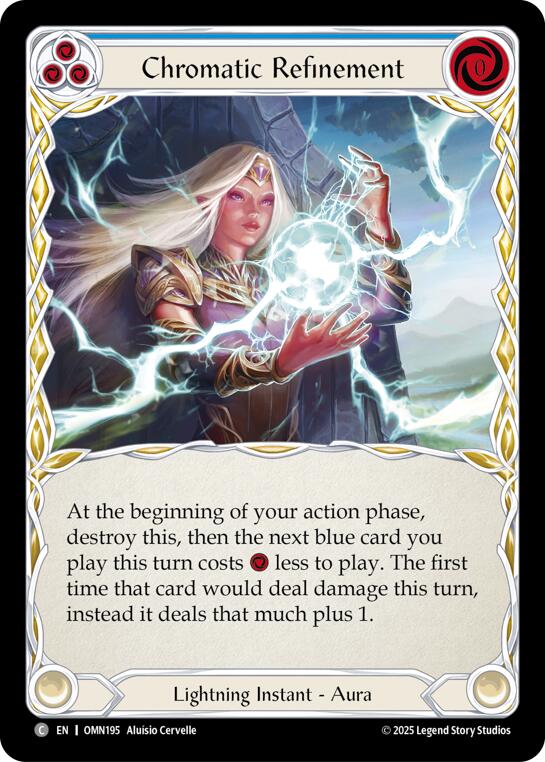 Chromatic Refinement (Blue) [OMN195] (Omens of the Third Age)  Rainbow Foil | Good Games Morley